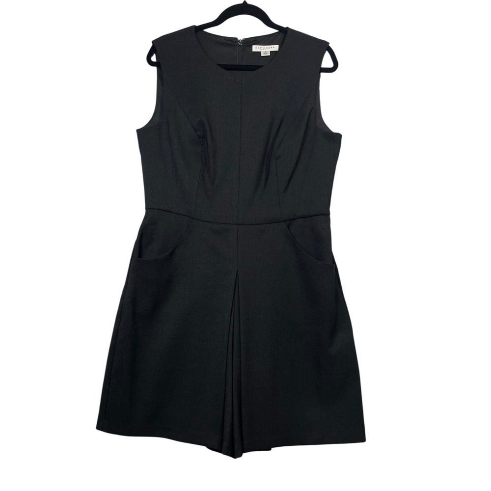 Kay Unger‎ New York Women's Black Sleeveless Romper Dress Career Party Size 14